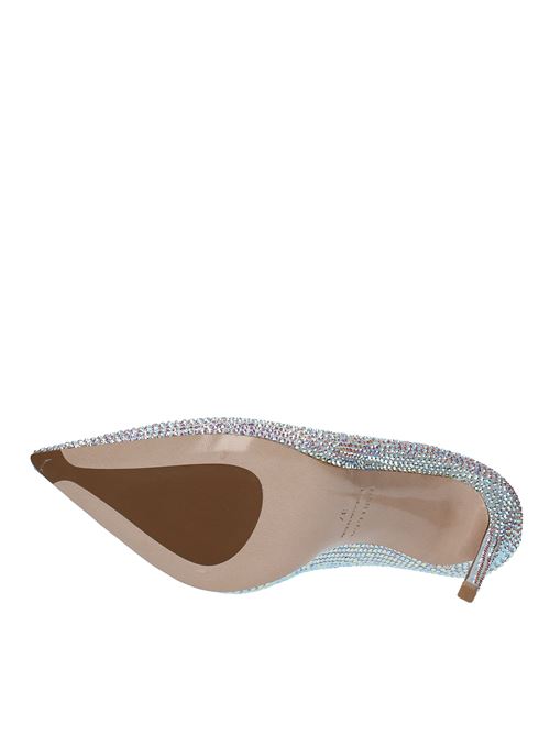 Décolleté in pelle e strass LE SILLA | DECO IVY QUEEN 120 BURMA ECLISSIARGENTO